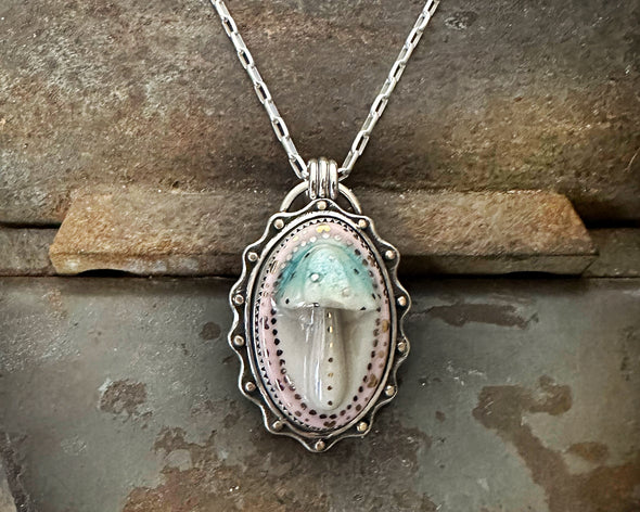 Porcelain Mushroom Necklace