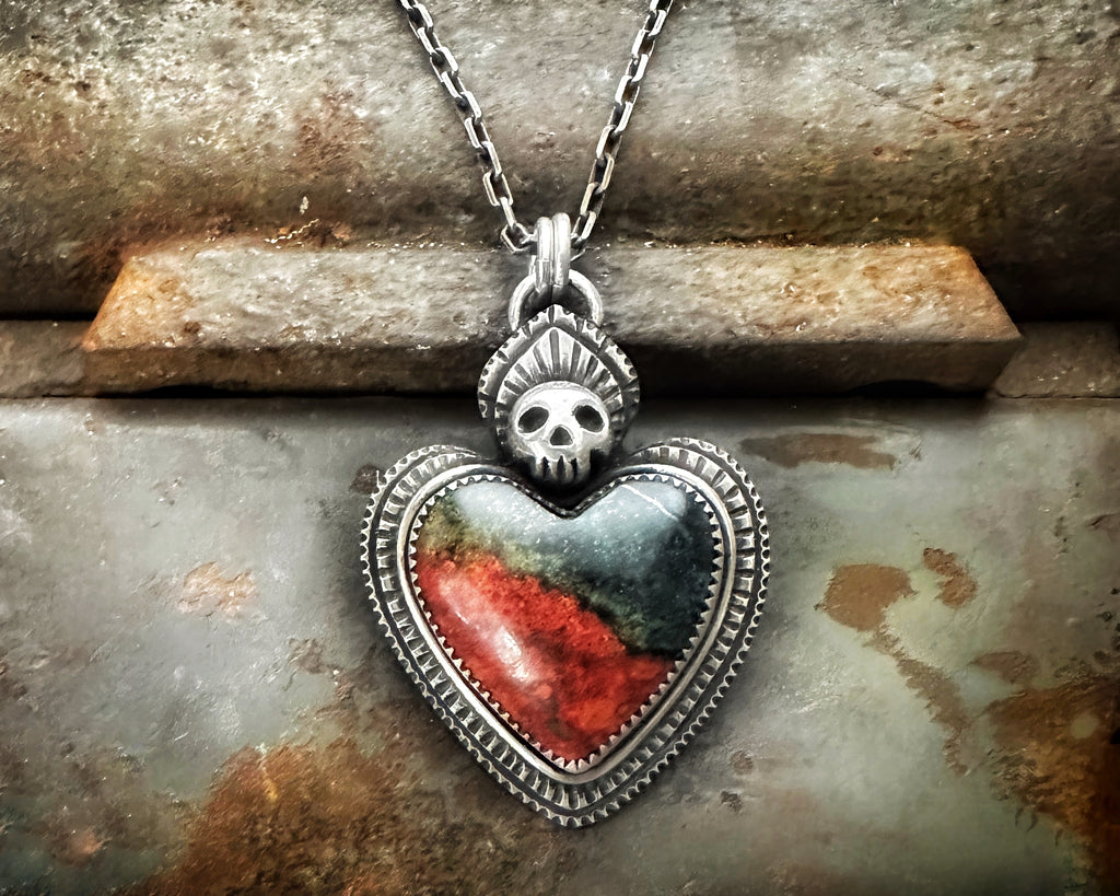 Skully Sacred Heart with Sonora Sunrise Heart