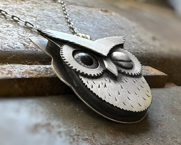 Winking Owl #2 Necklace or Pendant – Lulu Bug Jewelry