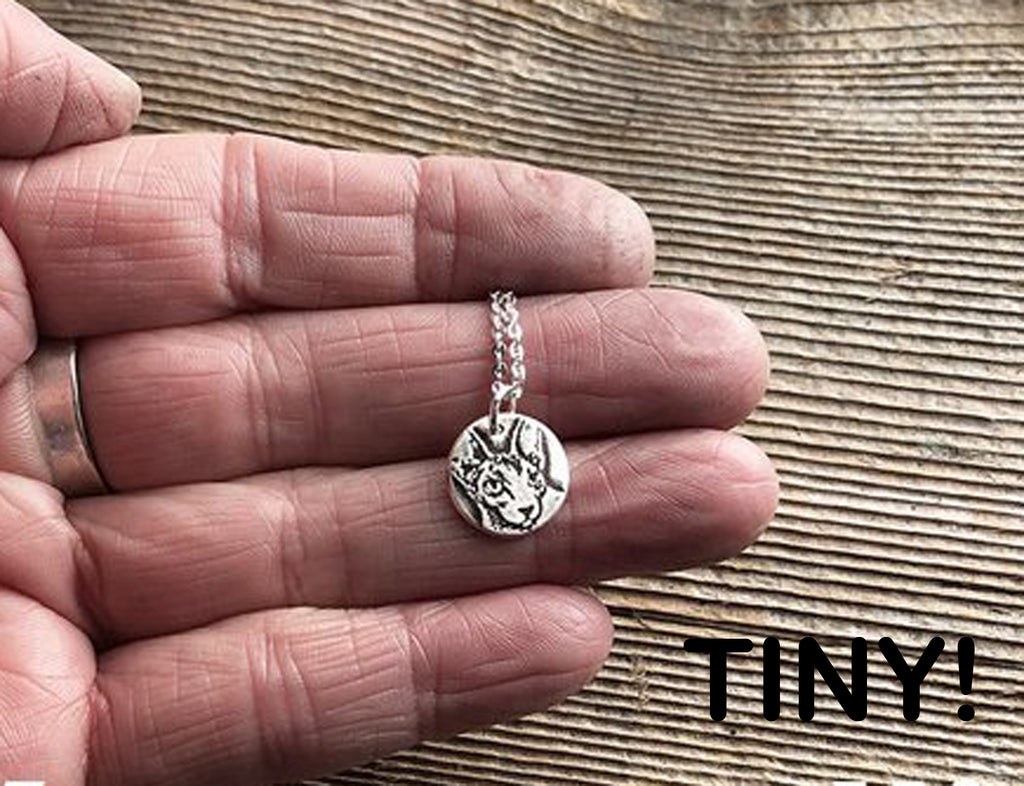 Tiny Sphynx Cat  Necklace