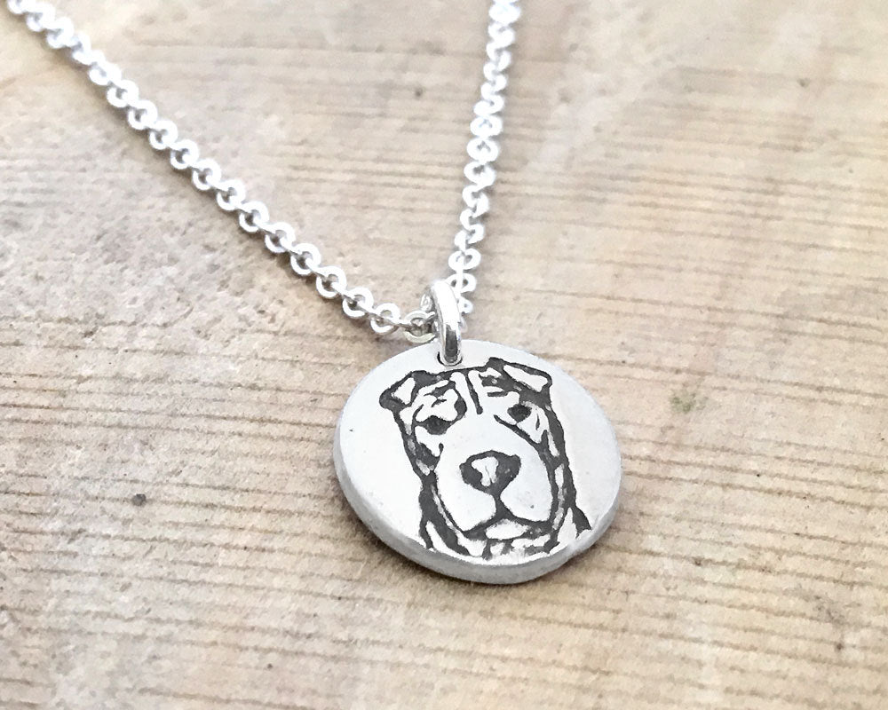 Tiny Shar Pei Necklace