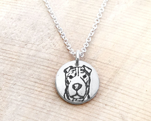 Tiny Shar Pei Necklace