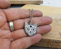 Cat Sugar Skull Necklace