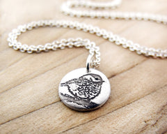 Tiny Chickadee Necklace