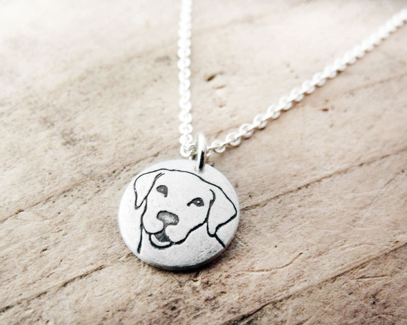 Tiny Yellow Labrador Retriever Necklace