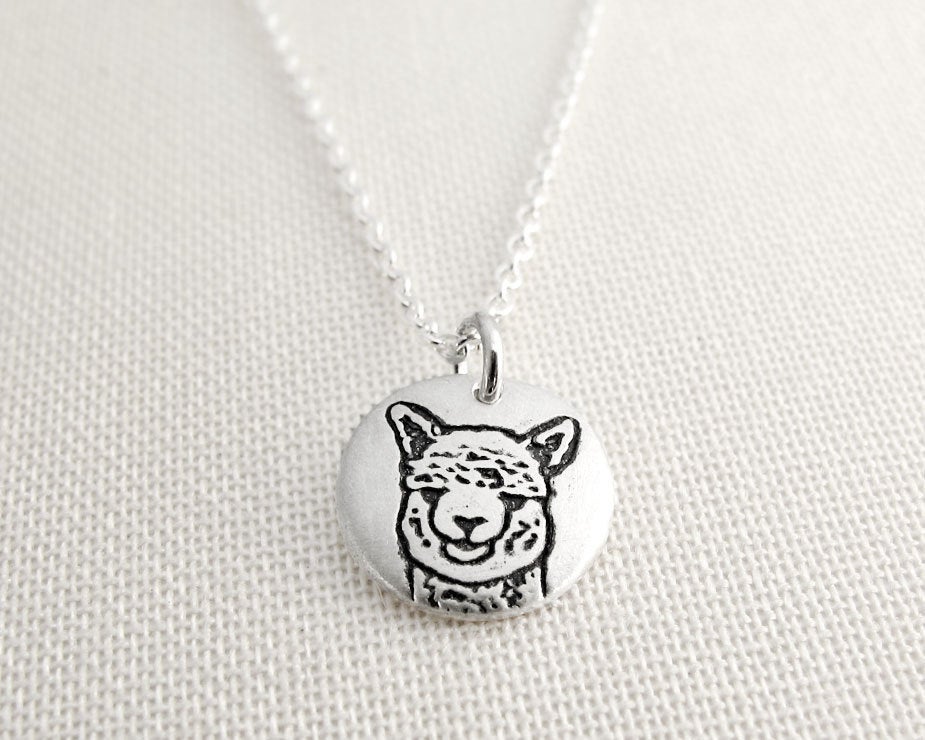 Tiny Alpaca Necklace