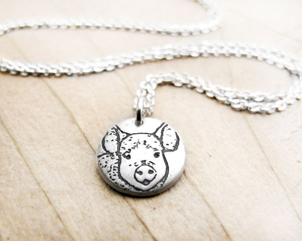 Tiny Pig Necklace