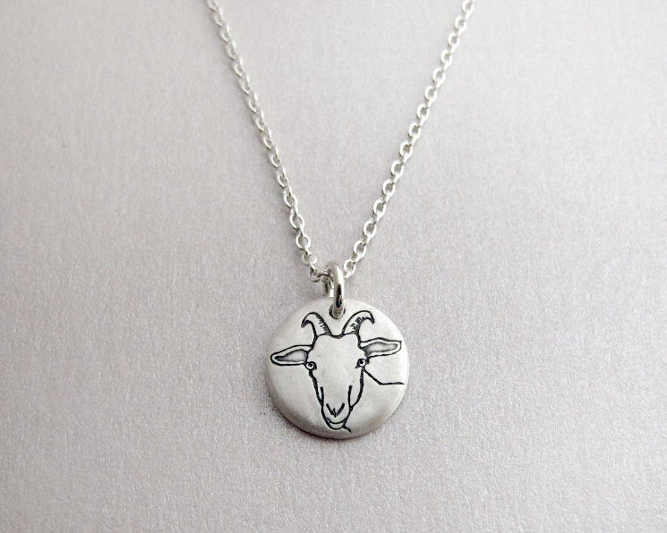 Tiny  Dairy Goat Necklace