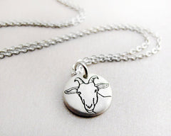 Tiny  Dairy Goat Necklace