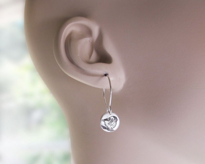 Tiny Chickadee Earrings