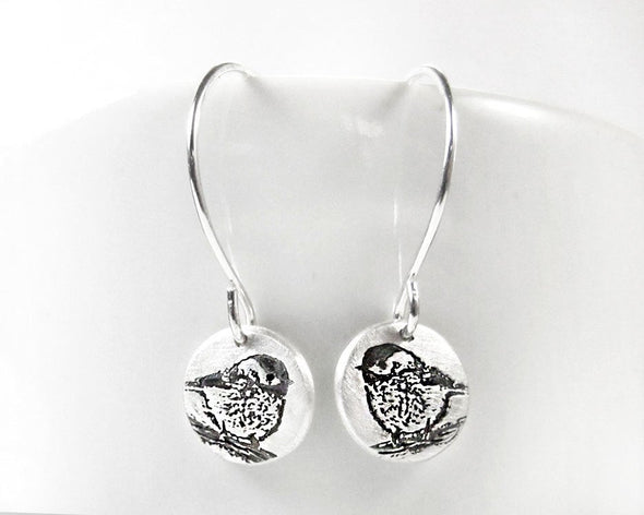 Tiny Chickadee Earrings