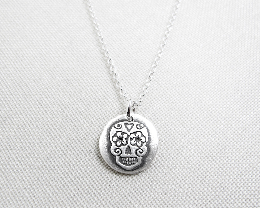 Tiny Sugar Skull Necklace
