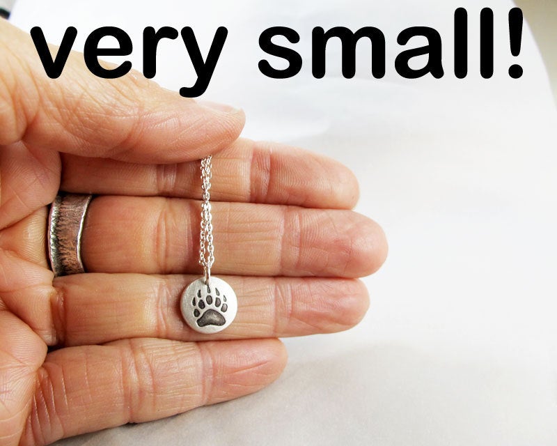 Tiny Bear Paw Necklace