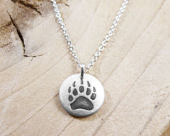 Tiny Bear Paw Necklace