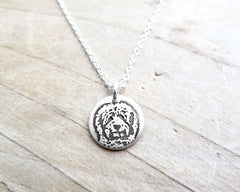 Tiny Goldendoodle or Labradoodle Necklace