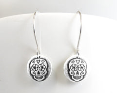 Tiny Sugar Skull Earrings