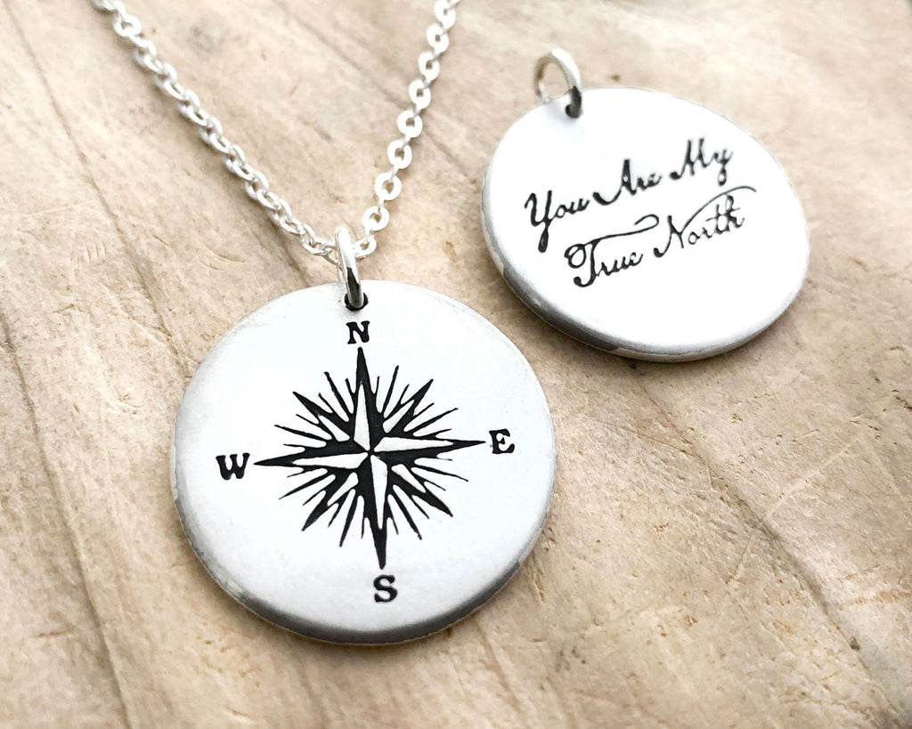 You are My True North Compass Necklace