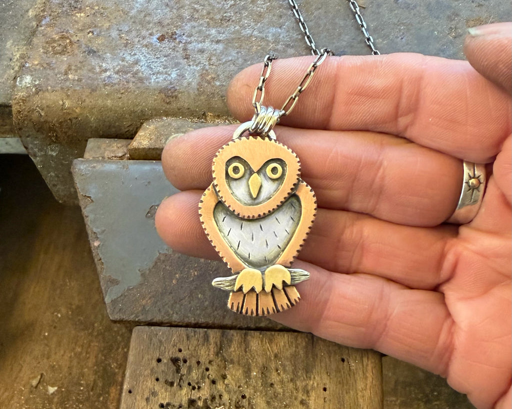 Mixed Metal Owl #2