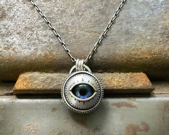 Glass Eye Necklace #6