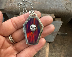 Aurora Opal Coffin Locket