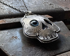 Wonky Eye Skull Necklace #1