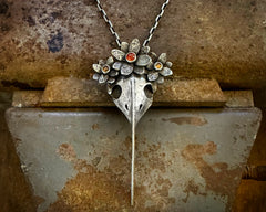 Hummingbird Skull Necklace