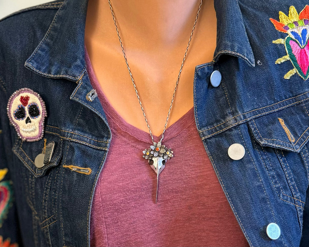 Hummingbird Skull Necklace