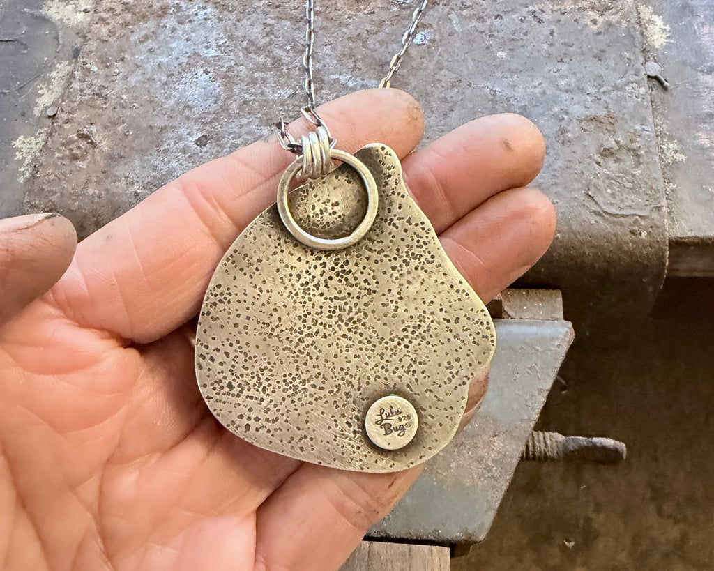 Dapple Grey Porcelain Horse Necklace