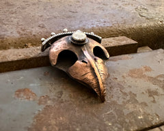 Owl Skull Brooch