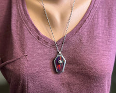 Aurora Opal Coffin Locket
