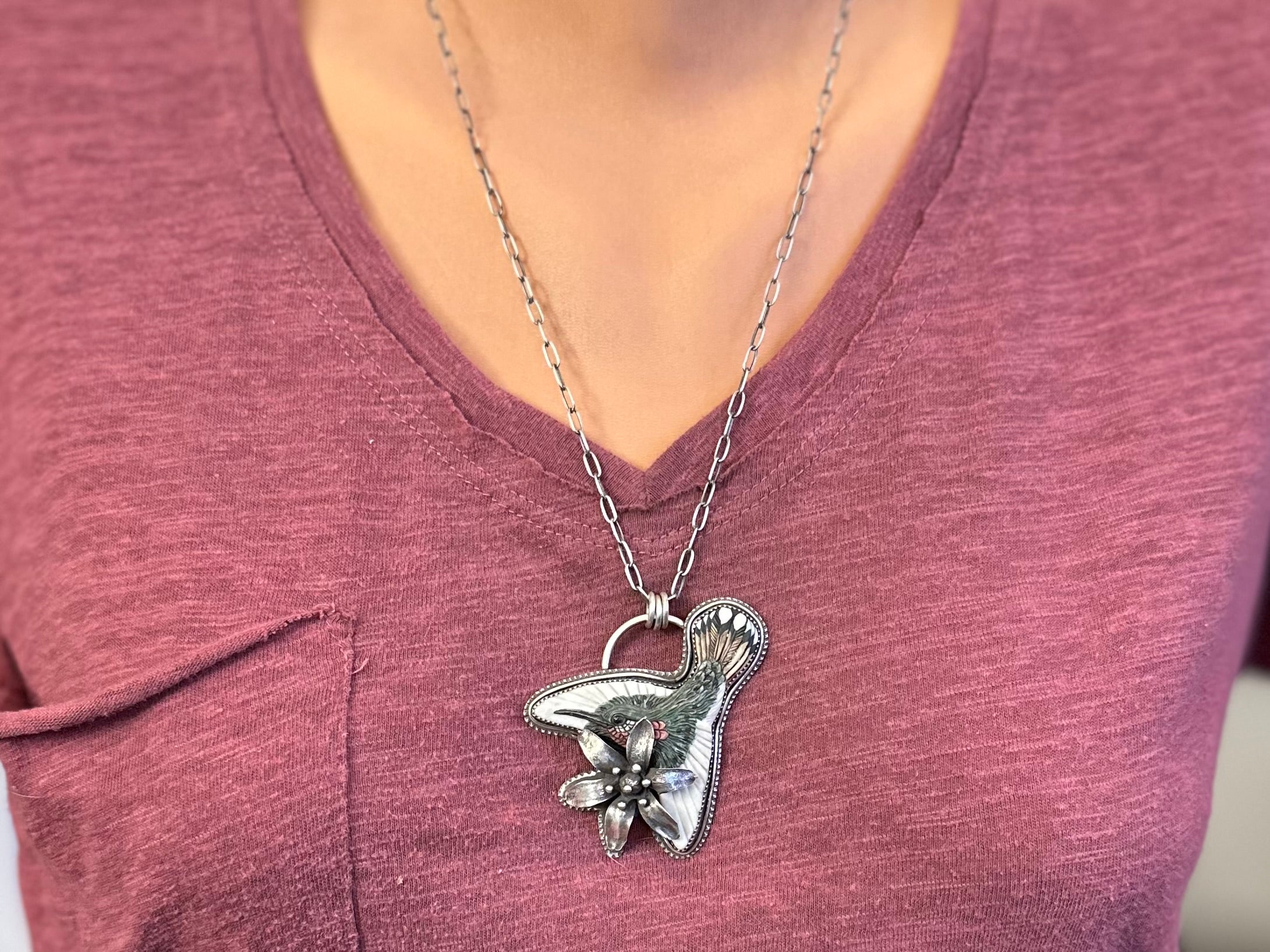 Hummingbird Necklace – Lulu Bug Jewelry