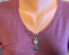 Barn Owl Necklace With Labradorite