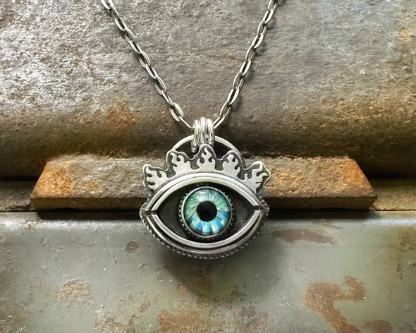 Glass Eye Necklace #11