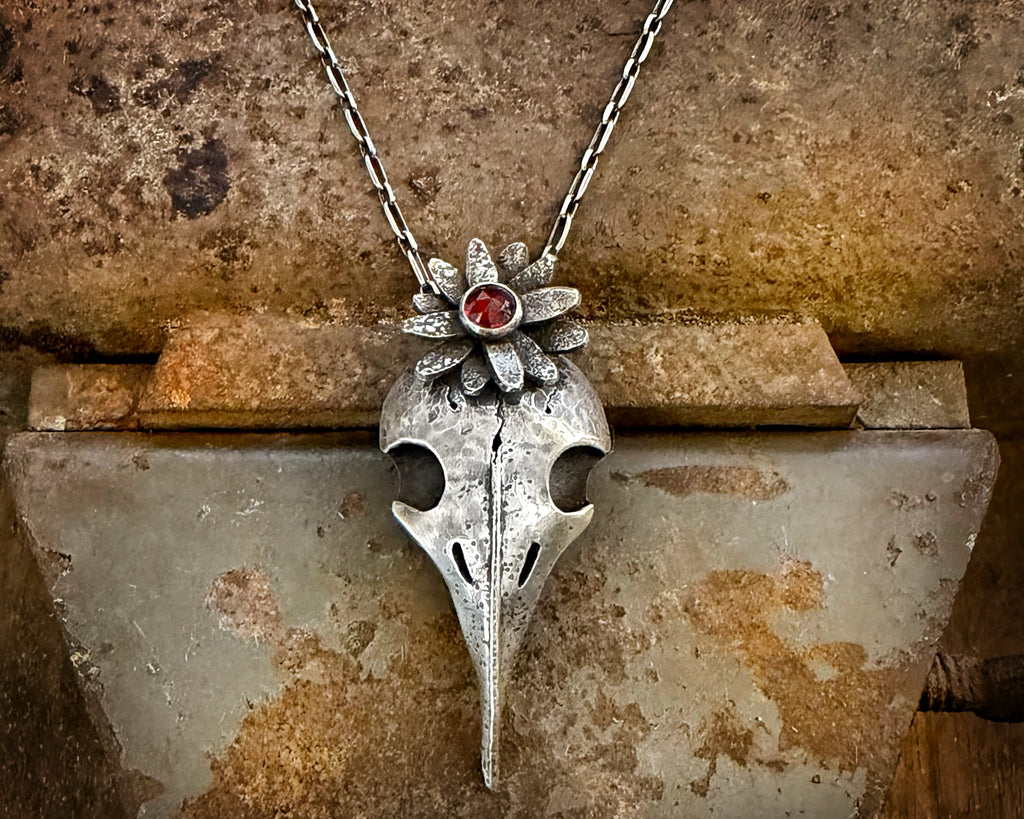 Raven Skull Necklace
