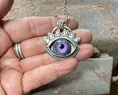 Glass Eye Necklace #12