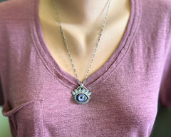 Glass Eye Necklace #12