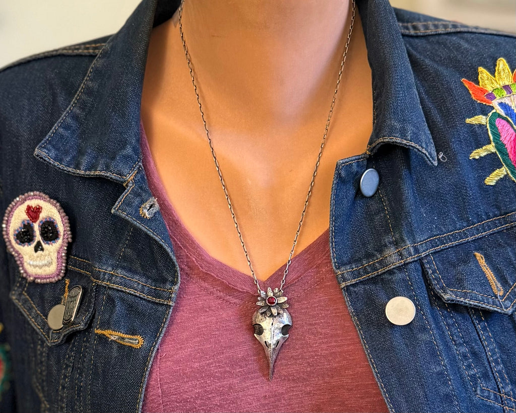 Raven Skull Necklace