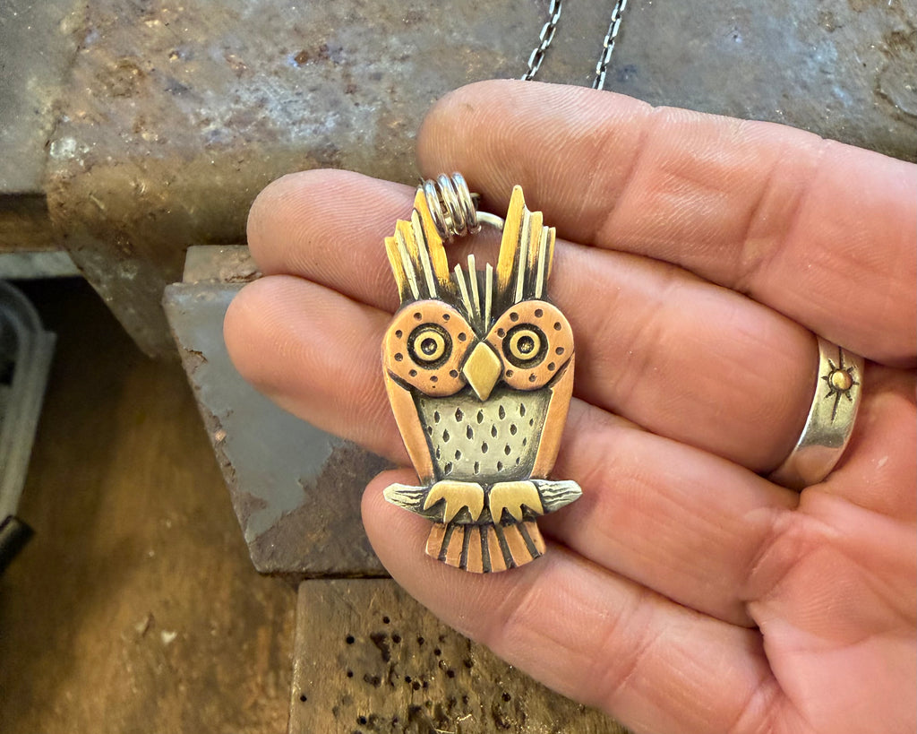 Mixed Metal Owl #1