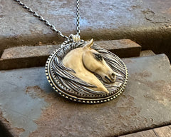 Porcelain Horse Necklace