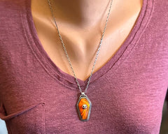 Aurora Opal Coffin Necklace