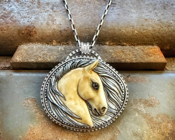 Porcelain Horse Necklace