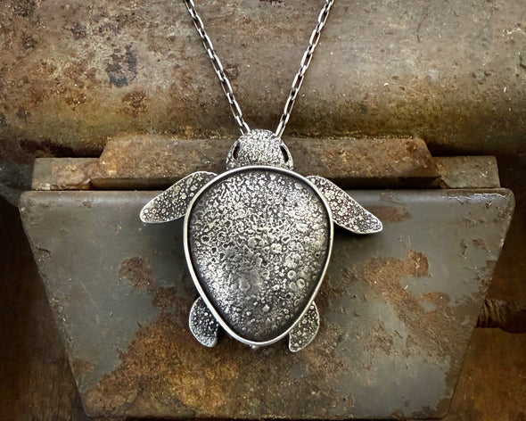 Sterling Silver Sea Turtle Locket