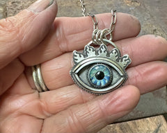 Glass Eye Necklace #11