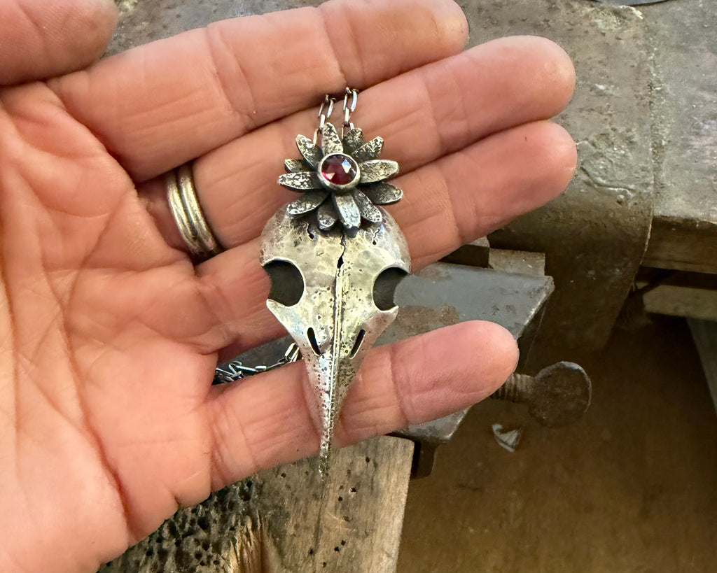 Raven Skull Necklace