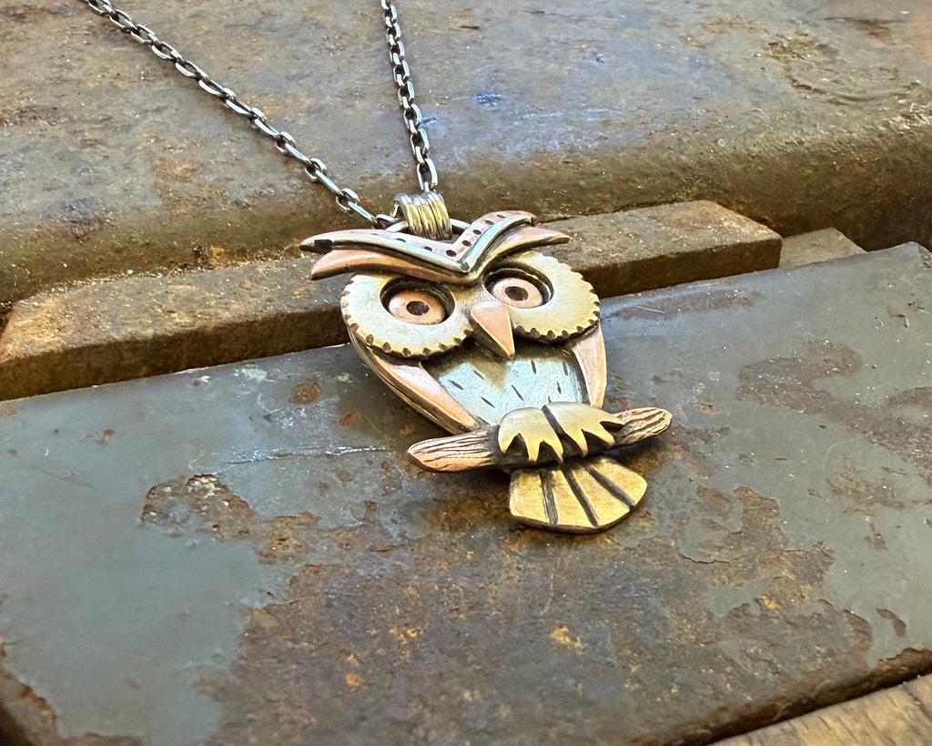 Mixed Metal Owl #3