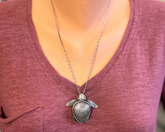 Sterling Silver Sea Turtle Locket