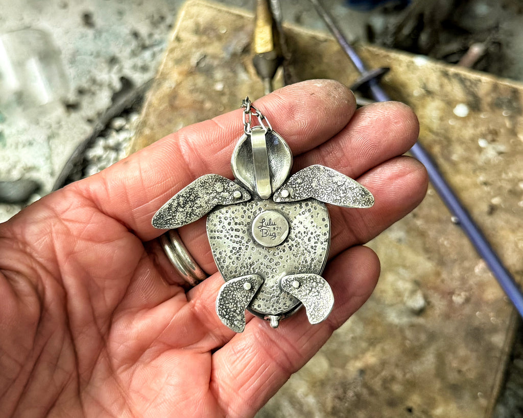Sterling Silver Sea Turtle Locket