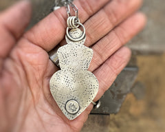 Otter with Turquoise Heart Necklace
