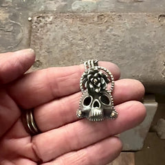 Skull with Flower Necklace