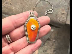 Aurora Opal Coffin Necklace
